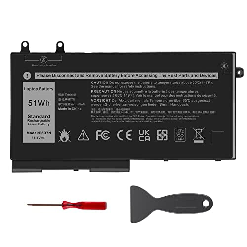 ASUNCELL R8D7N Battery Replacement for Dell Inspiron 3540 M3550 Latitude 5400 5500 5510 7590 7591 7791 2-in-1 Series H82T6 0C5GV2 0W8GMW Series 1V1XF 4GVMP RF7WM 9JRYT X77XY 11.4V 51h - color: OD06XL