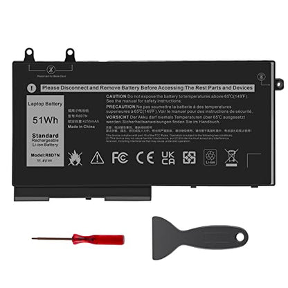 ASUNCELL R8D7N Battery Replacement for Dell Inspiron 3540 M3550 Latitude 5400 5500 5510 7590 7591 7791 2-in-1 Series H82T6 0C5GV2 0W8GMW Series 1V1XF 4GVMP RF7WM 9JRYT X77XY 11.4V 51h - color: OD06XL