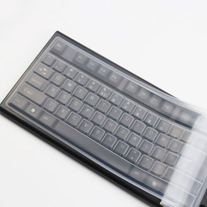 2 Pack Universal Keyboard Cover for Standard Size PC Computer Desktop Keyboards, Clear Waterproof Anti-Dust Silicone Keyboard Protector Cover Skin (Size: 17.52" x 5.51")