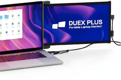 Mobile Pixels Duex Plus Portable Monitor for Laptops, USB C/USB A Plug and Play 13.3" Laptop Screen Extender - color: Duex Plus - 13.3 inch - Black