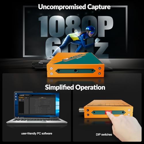 AVMATRIX UC7018 USB 3.0 Multi-Input Capture Card – SDI, HDMI, VGA, DVI, CVBS to USB for Live Streaming, Security Cameras & Teaching – 1080p60 Plug and Play with OBS, Zoom, Windows/Mac/Linux - color: UC7018