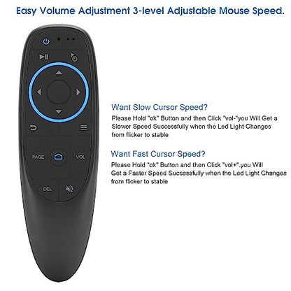 ciciglow Air Mouse Remote Control, Bluetooth 5.0 Wireless Mouse, Smart Wireless Remote Control, Gyroscope for PC Smart TV Android TV Box Laptop Projector