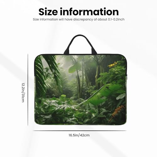14 inch Laptop Sleeve with Handle Shockproof Laptop Bag Waterproof Computer Cover Bag Tropical Rainforest Briefcase