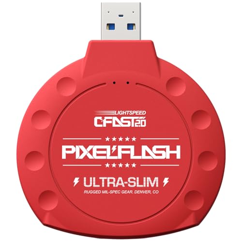 CFast 2.0 Card Reader (Red) - Memory Card Adapter with USB 3.0, 500Mb/s File Transfer, Ultra-Slim & Anti-Slip Rubber Shell, Compatible with Most Brands & OS - color: Red, style: CFast Classic
