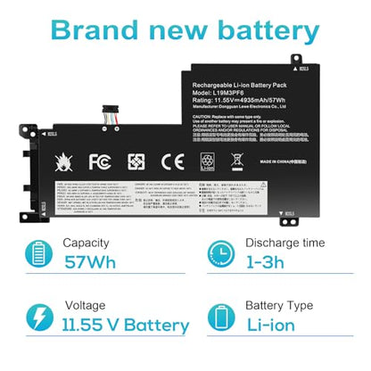 L19M3PF6 L19L3PF2 L19C3PF5 Battery Replacement for Lenovo Ideapad 5-15IIL05 5-15ARE05 5-15ITL05 5-15ARE05 5 15IAL7 5 15ABA7 Series L19L3PF2 L19C3PF5 L19M4PF1 L19L4PF1 L19C4PF1 L19D3PF3 L19C3PF4 - size: L19M3PF6 10.00*6.50*1.14 in
