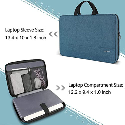 Ytonet 13 13.3 Inch Laptop Sleeve Case, Computer Carrying Case with Handle | Compatible with MacBook HP Dell Lenovo Acer Notebooks, Gift for Women Men, TSA Water Resistant Laptop Bag, Deep Teal - color: Deep Teal, size: 13-13.3 in
