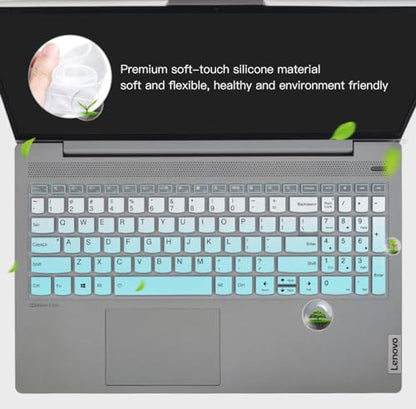 Keyboard Cover for 2023 2022 Lenovo IdeaPad 1/IdeaPad 1i 15.6 inch Laptop 15IGL7 15ADA07 15IAU7 15ALC7 15IJL7 15IGL7, New Lenovo IdeaPad 1 15IGL7 15.6 US Layout Keyboard Cover Skin, Ombre Mint - color: Ombre Mint