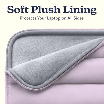 Vandel The Original Puffy Laptop Sleeve Case, 13-14 inch Laptop Sleeve Bag | Compatible with MacBook Air/Pro 13/Pro 14/iPad Pro 12.9, HP Dell ASUS Computer Case Bag Cover, Stylish Aesthetic Design - color: g. Lilac, size: 13-14 Inch