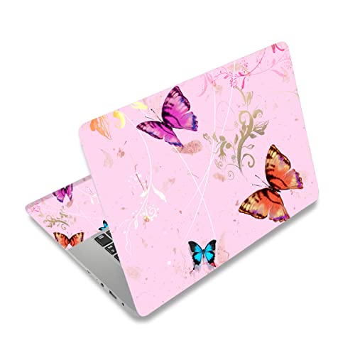 Laptop Skin Sticker Decal,12" 13" 13.3" 14" 15" 15.4" 15.6 inch Laptop Skin Sticker Cover Art Decal Protector Notebook PC (Three Butterflies) - color: Three Butterflies