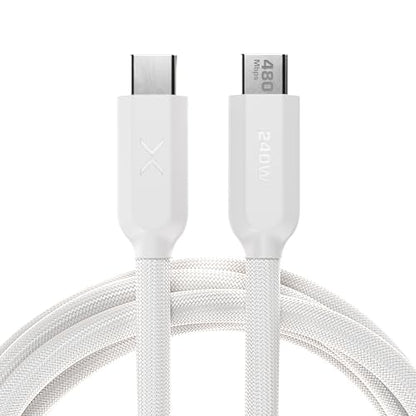 NOCO XGrid XC3: 240W USB-C to USB-C Cable with 10-Foot Durable Design | USB-IF Certified, Smart E-Marker Chip, 480Mbps Data, UltraFlex Braided Nylon & Silicone Jacket, 10,000-Bend Tested