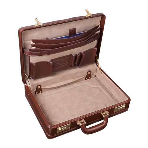 McKlein HARPER, Leather 4.5" Expandable Laptop/Computer & Tablet Business Briefcase Attaché Bag, Men Women Laptop Briefcase, Laptop Compartment bag, Tablet Pocket bag, Business Bags, Travel Cases
