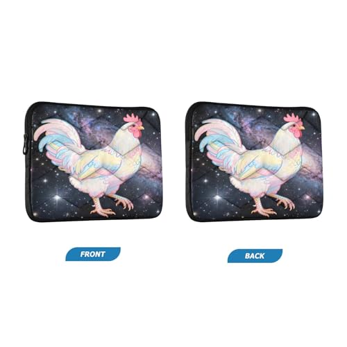 Fantasy Rooster Purple 13” Quilted Laptop Sleeve Case Soft Notebook Protector Bag Computer Carrying Case - color: Fantasy Rooster Purple, size: Medium