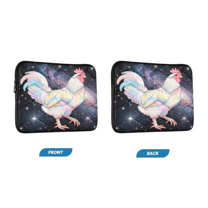 Fantasy Rooster Purple 13” Quilted Laptop Sleeve Case Soft Notebook Protector Bag Computer Carrying Case - color: Fantasy Rooster Purple, size: Medium