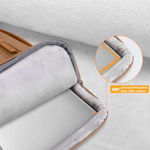 MOSISO 360 Protective Laptop Case 16 inch, 15-15.6 inch Laptop Sleeve | Compatible with MacBook Pro 16, HP Acer Dell Lenovo ASUS, Side Open Carrying Case with 4 Zipper Pockets, Mocha - color: Mocha, size: 16 inch