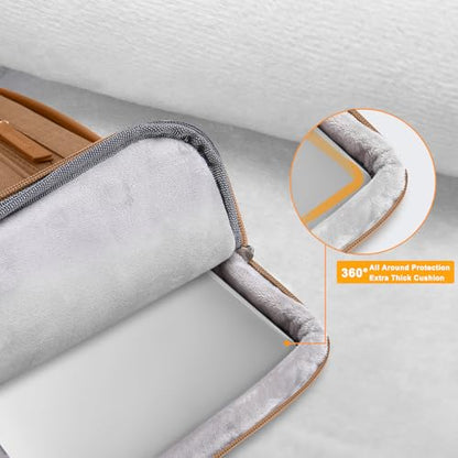 MOSISO 360 Protective Laptop Case 16 inch, 15-15.6 inch Laptop Sleeve | Compatible with MacBook Pro 16, HP Acer Dell Lenovo ASUS, Side Open Carrying Case with 4 Zipper Pockets, Mocha - color: Mocha, size: 16 inch