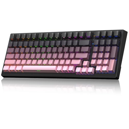 X98 PRO Wireless Mechanical Keyboard,Hot Swappable Custom Keyboard with Number Pad,Linear Switches,Tri-Mode BT5.0/2.4GHz/USB-C,RGB Backlit Computer Gaming Keyboards for Win/Mac/PC