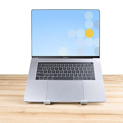 StarTech.com Foldable Laptop Riser Stand, Portable Height Adjustable Ergonomic Laptop Stand, Ventilated Aluminum Frame Supports 22lb (10Kg), Tilt/Raised/Angled Laptop/Tablet Stand (Laptop-Riser-BAR)