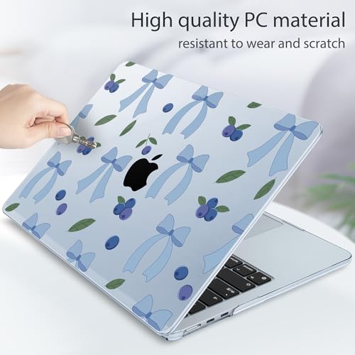 Tuiklol for MacBook Air 13 inch Case M5 2026 M4 2025 M3 2024 M2 2022 Release Model A3449 A3240 A3113 A2681,Plastic Hard Shell Cover for MacBook Air 13.6 with Touch ID, Blue-Berries - color: Blue-berries