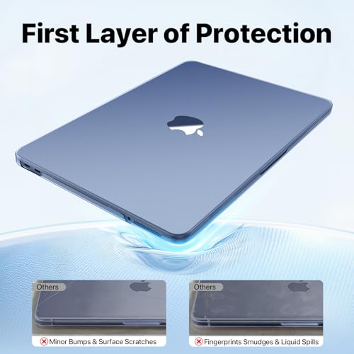 for MacBook Neo Case 13 inch | 2026 New | Scratch & Fingerprint Resistant 100% Match Official Color | Matte Hard Shell Blue Cover for A3404 - Indigo Clear - color: Frosted Blue