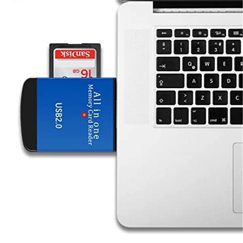 TXY 4 in 1 Card Reader USB2.0 to SD Micro SD TF MS MMC M2 Cardreader for Laptop PC Smart Card Reader SD Card Reader 4 in 1 Card Adapter (Red) - color: Red
