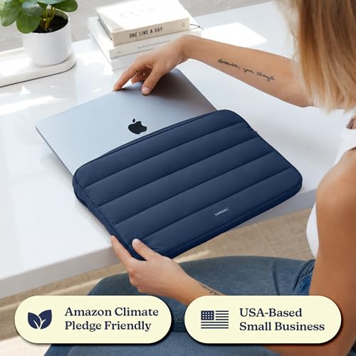 Vandel The Original Puffy Laptop Sleeve Case, 13-14 inch Laptop Sleeve Bag | Compatible with MacBook Air/Pro 13/Pro 14/iPad Pro 12.9, HP Dell ASUS Computer Case Bag Cover, Stylish Aesthetic Design - color: i. Navy, size: 13-14 Inch