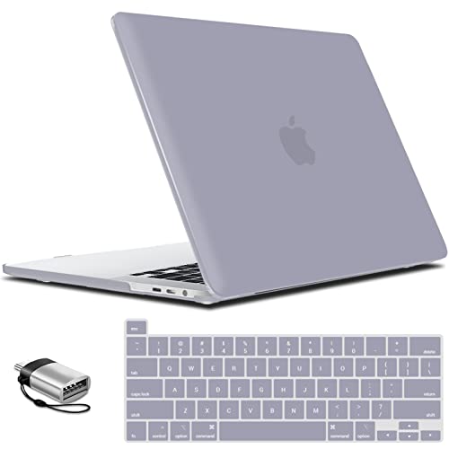 IBENZER Compatible with MacBook Pro 16 Inch Case A2141 Release 2020 2019, Hard Shell Case with Keyboard Cover & Type C Adapter for Old Version Mac Pro 16’’, Lavender Gray, T16-LVGY+1TC - color: Lavender Gray, size: For Macbook Pro 16" 2019 2020 A2141