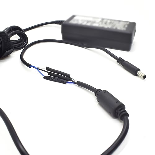 2Pack 1FT 7.4x5.0mm DC 3 Wire Power Pigtail Cable for HP Dell Laptop Repair | 7.4mm x 5.0mm Male Plug, 0.3M 3 Wire Bare Open End Cable, Power Adapter Cord for HP DELL 19V Charger, Power Supply DIY Repair - size: 7.4mm x 5mm Male