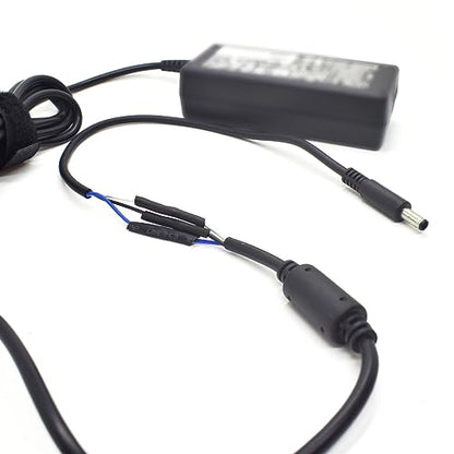 2Pack 1FT 7.4x5.0mm DC 3 Wire Power Pigtail Cable for HP Dell Laptop Repair | 7.4mm x 5.0mm Male Plug, 0.3M 3 Wire Bare Open End Cable, Power Adapter Cord for HP DELL 19V Charger, Power Supply DIY Repair - size: 7.4mm x 5mm Male