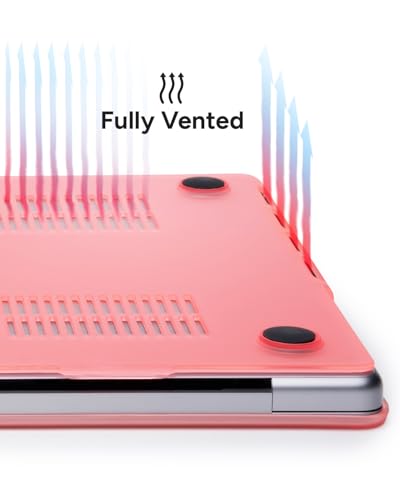 ZAGG MacBook Protection MacBook Air 13" M5/M4/M3/M2 Case – Premium Two-Piece Hard-Shell Snap-on Cover with Rubberized Non-Slip Grips, Durable, Lightweight, Scratch-Resistant, Frosted Finish, Pink - color: Pink, size: MacBook Air 13" M3/M2