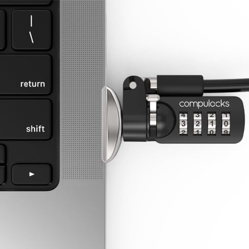 Compulocks Ledge Adapter for MacBook Pro 14-inch (M1/M2/M3/M4/M5) with Combination Cable Lock | Secure aluminum MacBook security lock by Compulocks - size: Combination Lock