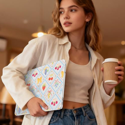 May Chen for MacBook Neo Case 13 inch 2026 | 100% Match Official Color | Pattern Printing, Anti-Crack & Scratch & Fingerprint | Protective Hard Shell Cases Laptop Model A3404 - Fruits Bows - color: Fruits bows