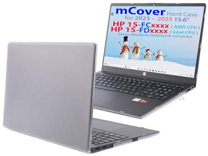 mCover Case Compatible ONLY for 2023-2025 15.6-inch HP Laptop 15-FCxxxx / 15-FDxxxx Series Windows Notebook PC (NOT Fitting Any Other HP Laptop Models) - Clear - color: Clear