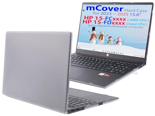 mCover Case Compatible ONLY for 2023-2025 15.6-inch HP Laptop 15-FCxxxx / 15-FDxxxx Series Windows Notebook PC (NOT Fitting Any Other HP Laptop Models) - Clear - color: Clear