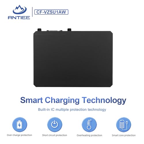 ANTIEE CF-VZSU1AW Battery Replacement for Panasonic Toughbook CF-33 Series | Compatible with CF-33MK1 CF-33AEHFATG CF-33AEQGATG CF-33AEHFZTN/GATG CF-33LEHFAT3/GAT3 CF-VZSU1AJS CF-VZSU1AR 1950mAh 21.65Wh - size: 4.8*3.6*0.4inch CF-33