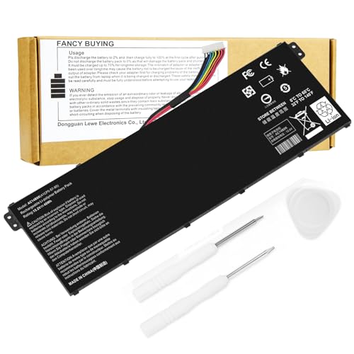AC14B8K Laptop Battery for Acer Aspire R3-131T R5-471T R5-571T R5-571TG E3-111 E3-112 ES1-511 ES1-512 ES1-531 ES1-520 ES1-111M R7-371T R7-372T V3-111 fits KT.0040G.004, KT0030G.004, 3ICP5/57/80 - size: 11.13*2.15*0.77inch AC14B8K