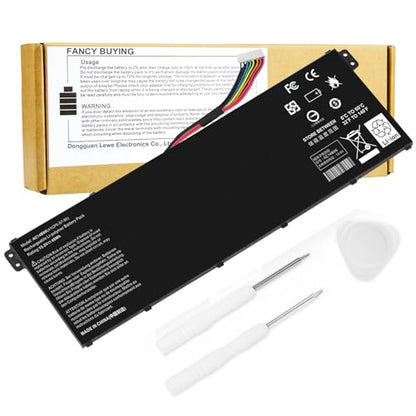 AC14B8K Laptop Battery for Acer Aspire R3-131T R5-471T R5-571T R5-571TG E3-111 E3-112 ES1-511 ES1-512 ES1-531 ES1-520 ES1-111M R7-371T R7-372T V3-111 fits KT.0040G.004, KT0030G.004, 3ICP5/57/80 - size: 11.13*2.15*0.77inch AC14B8K