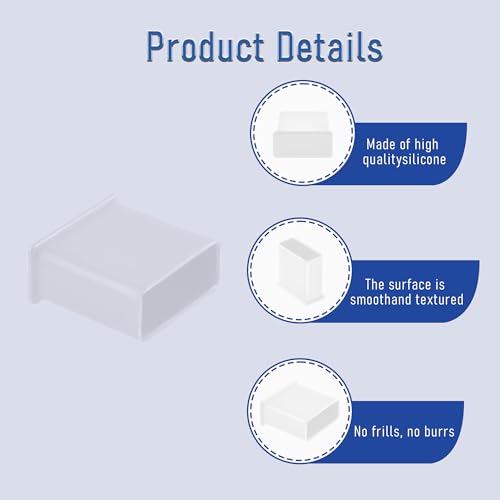 10 PCS USB2.0 Port Anti-dust Plugs, PE Covers Caps Stoppers, Port Protector for PC Computer Laptop Router Network Hub or Other Standard USB 2.0, 0.51 x 0.2 (LxW) - size: USB2.0/Transparent/10 PCS