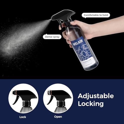 WELKIN Screen Cleaner Spray Kit (550ml + 60ml) - Cleaning Mist for TV, Laptop, Computer, Phone Touchscreen - 2 Sprayers，1 Microfiber Cloth & 1 Glass Wipe Included - size: Mist Kit