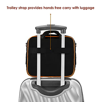 Sleek and Durable Laptop Carry Case -Versatile Office and Travel Messenger Bag with Secure Pockets,Up to 12-inch Laptop Space - color: Orange, size: 12 inch