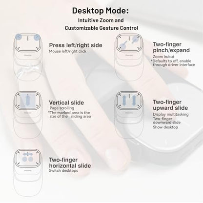 Cheerdots2 Bluetooth Detachable Air Mouse Touchpad Mouse with Voice Recording, Presentation Clicker Wireless Presenter Presentation Remote for Mac, Windows (Basic, Silver)