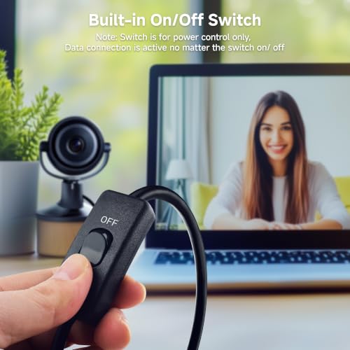 Cable Matters 5Gbps USB 3.0 Extension Cable with On Off Switch, 1ft | Supports Data and Power, USB 3.0 On/Off Switch - size: 1 Foot