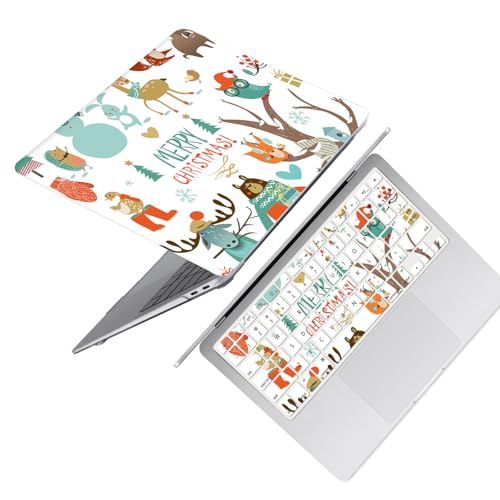 Laptop Shell for MacBook Air 11 inch Case 2015 2014 2013 2012 2011 2010 Release Model A1465 A1370,Air 11.6" Snap on Protective Laptop Hard Case & Keyboard Cover,Christmas Reindeer - color: Christmas Reindeer, size: Air 11" 2010-2015(A1370/A1465)