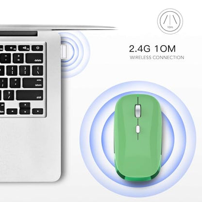 Wireless Mouse, Quiet 2.4G Optical Computer Mice with USB Receiver, Silent, 3 Adjustable DPI (800/1200/1600), Compatible with Laptop, Notebook, MacBook, Computer, Desktop, Mac, PC
