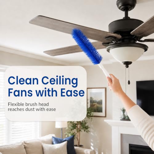 Fan Cleaning Brush, Bendable Dust Remover for AC Vent Grilles, Window Tracks, Keyboards and Narrow Spaces (3)