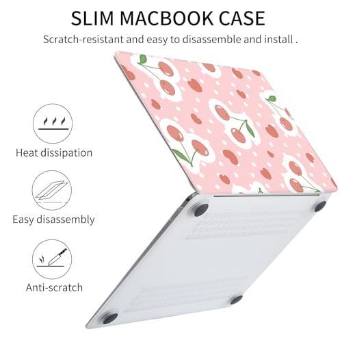 Seorsok Compatible with MacBook Pro 13 inch Case M2 2023,2022,2021-2016 A2338 M1 A2251 A2289 A2159 A1989 A1708 A1706,Cute Plastic Hard Shell Case with Keyboard Cover,Pink Cherries - color: Cherries, size: Pro13（A2338 M1 A2251 A2289 A2159 A1989 A1706）