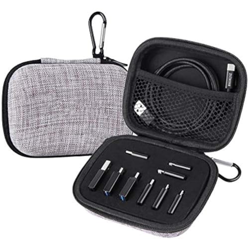 10-Piece Type C Adapter Kit, Compatible with Micro USB/Type C/USB OTG Adapter, Travel Case with and Carabiner, Includes USB Type C Cable