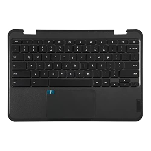 Laptop Palmrest Upper Case Top Cover with US English Keyboard Touchpad Assembly Replacement for Lenovo 100e Chromebook Gen 3 WiFi 82J7 82J8 5M11C94663