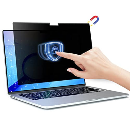 ZOEGAA Privacy Screen Protector for MacBook Pro 14 inch (2021~2026). | 1 Install Ways; Camera Cover; Anti Bule Light/Glare; Compatible With 2021~2026 (M1, M2, M3, M4, M5, Pro, Max). - size: MacBook Pro 14 inch (2021-2024, M1 M2 M3 M4)