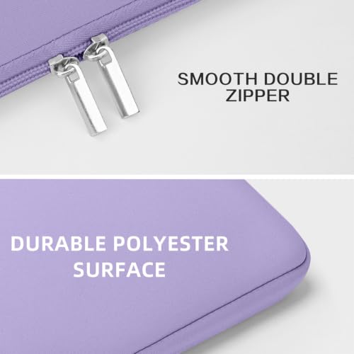 RAINYEAR 13 Inch Laptop Sleeve Compatible with 13.3" MacBook Air/Pro M1 M2 M3 M4 M5 A3449 A3240 A3113 A2681 A2338 Case Cover Bag with Front Pocket Accessories Pouch (Purple) - color: Purple, size: 13"