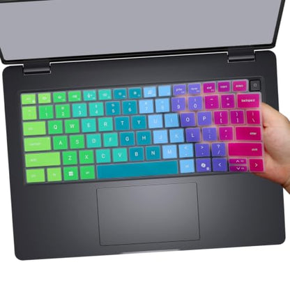Keyboard Cover for 2026 2025 Dell Pro 14 PC14250/14255-Rainbow | Pro 14 Plus PB14250/14255,Pro 14 Max MC14250/14255 14'' (NOT FIT Dell Pro Max 14 Premium & Education/Rugged/Essential 14) - color: Rainbow
